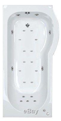 P shaped shower bath 23 jet whirlpool spa system glass screen jacuzzi Glass idromassaggio spa