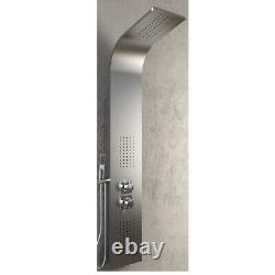 001 4 Function Stainless Steel Brushed Waterfall Jet Shower Column 001