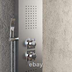 001B Shower Column with 3 Functions Brushed Stainless Steel