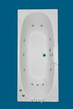 11 CHROME JET DOUBLE ENDED WHIRLPOOL -SPA-BATH -1700 x 750mm