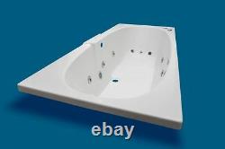 11 CHROME JET DOUBLE ENDED WHIRLPOOL -SPA-BATH -1700 x 750mm