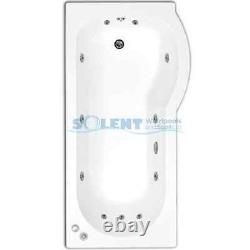 11 JET 1675 x 850mm CONCEPT P SHAPED RH SHOWER WHIRLPOOL SPA BATH