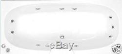 11 Jet 1800 x 800 Double Ended Whirlpool Bath Large White Jacuzzi Spa