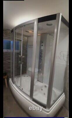 11AquaLusso Alto W3 1700 x 900mm Steam and Whirlpool Bath Polar White