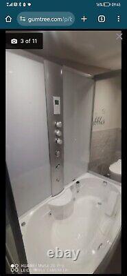 11AquaLusso Alto W3 1700 x 900mm Steam and Whirlpool Bath Polar White