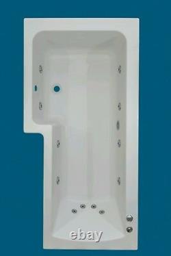 12 JET OCEANA 1700mm L SHAPED L H SHOWER WHIRLPOOL SPA BATH