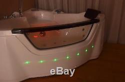 1500mm 20 Jet Whirlpool Bath Shower Air Spa Jacuzzi Massage Corner 2 person tub