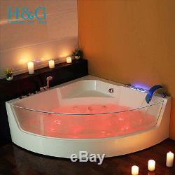 1500mm Modern Whirlpool Corner Shower Jacuzzi Massage 2Person Bathtub MODEL6133
