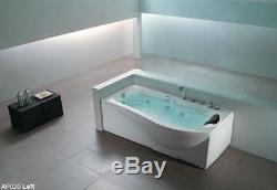1700 WHIRLPOOL STRAIGHT Bath spa baths designer taps waste panel lights jets