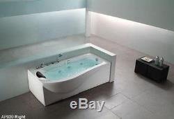 1700 WHIRLPOOL STRAIGHT Bath spa baths designer taps waste panel lights jets