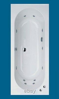 1700 X 750mm 6mm THICKNESS 12 JET WHIRLPOOL SPA DOUBLE ENDED BATH