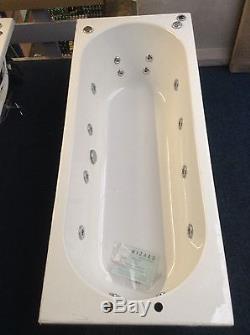 1700 x 700 8 JET LED WHIRLPOOL / JACUZZI BATH WITH 4 FOOT + 4 BACK JETS
