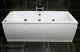 1700 x 700mm Double Ended Square Bath with Whirlpool Jacuzzi Spa Jets System