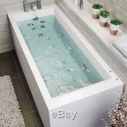 1700 x 700mm Whirlpool Bath Straight Single Ended Square Airspa 26 Jets Jacuzzi