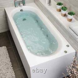 1700 x 700mm Whirlpool Bath Straight Single Ended Standard 6 Jets Jacuzzi Style