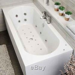 1700 x 750mm Whirlpool Bath Straight Double Ended Curved Airspa 26 Jets Jacuzzi