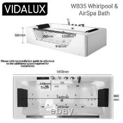 1700 x 800 Whirlpool & Airspa Bath Vidalux WB35