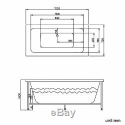 1700MM Whirlpool Shower Spa Jacuzzis Massage Corner 2person Bathtub Double Ended