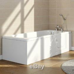 1700mm Easy Access Straight Walk In Bath with Front Panel RH Door