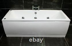 1700mm x 700mm Double Ended Square Bath with 6 Jet or 11 Jet Whirlpool