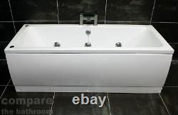 1700mm x 700mm Double Ended Square Bath with 6 Jet or 11 Jet Whirlpool