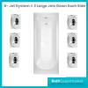 1700mm x 700mm Round Single Ended Bath whirlpool Jet System -6-8-11 Jets