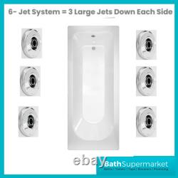 1700mm x 700mm Round Single Ended Bath whirlpool Jet System -6-8-11 Jets