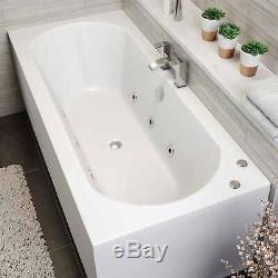 1800 x 800mm Whirlpool Bath Straight Double Ended Standard 6 Jets Jacuzzi Style