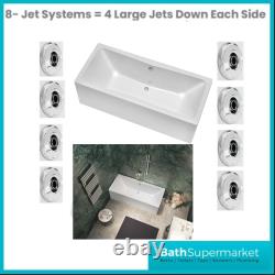 1800mm-1000mm Square Double Ended Bath-whirlpool Jet System-Light Option-KOLLER