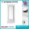 1800mm x 700mm Square Single Ended Bath whirlpool Jet System -light Option