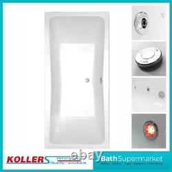 1900mm x 900mm Square Double Ended Bath-whirlpool Jet System-Light Option-KOLLER