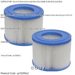 2 PACK 105 x 80mm Hot Tub Spa Filter Cartridge Replacement New Water Filtration