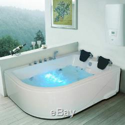 2 Person Whirlpool Bath Tub with Massage and Jacuzzi Jets Right Facing