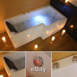 2019 New L Shaped Bathtub Jacuzzis Shower SPA Bath With Shower Screen Right