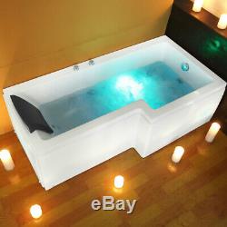 2019 New L Shaped Bathtub Jacuzzis Shower SPA Bath With Shower Screen Right