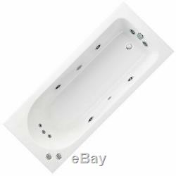 2019 New Whirlpool Luxury Straight Bath 11 Massage Jets White Acrylic 1700700mm