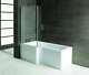 2020 LH Oceania 12 Jet L Shape Whirlpool Jacuzzi Shower Bath with Screen & Panel