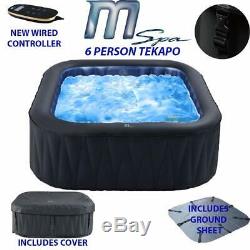 2020 MSpa Tekapo 6-Person Inflatable Hot Tub Jacuzzi Spa Square Next DayDelivery