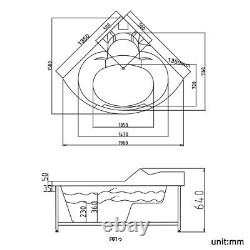 2020 New Whirlpool Bath Shower Spa Jacuzzi Massage Corner 2 person Bathtub