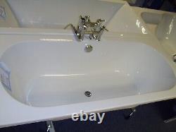 24 Jet Hydrotherapy Whirlpool/Airspa system OTLEY 1700x700 Double Ended Bath