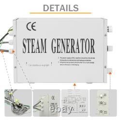 3KW Steam Generator SPA Shower with Digital Controller Sauna Bath Steamer Spa Room