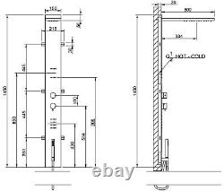 3M SHOWERS & THERMOSTATICS Mechanical Shower Column Tiles 15 Year Warranty