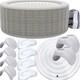 4-6 Person Inflatable Garden Hot Tub, Smart Pump & Accessories Set Rattan Effect