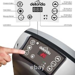 4-6 Person Rattan Effect Inflatable Hot Tub Spa Outdoor Jacuzzi Smart Pump DL9