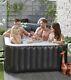 4 Person Black Inflatable Jacuzzi Hot Tub Spa Bubbles Square BRAND NEW