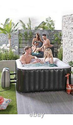 4 Person Inflatable Aqua Spa Hot Tub Jacuzzi 780L Square Hottub Garden Party 537