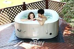 4 Person SQUARE Inflatable Hot Tub Portable Jacuzzi Bubble Spa