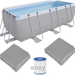 4x2m Premium Garden Swimming Pool Pump & Accessories Set 99cm Deep Kids Paddling