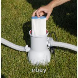 4x2m Premium Garden Swimming Pool Pump & Accessories Set 99cm Deep Kids Paddling