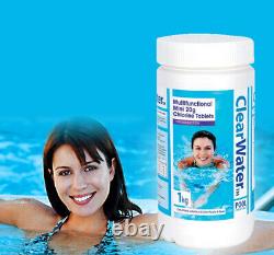 50x20g Chlorine Tablets for Hot Tub Swimming Pool Lay Z Spa Jacuzzi 1kg tubs